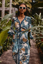 Load image into Gallery viewer, Once Was - Kimona Cotton Silk Kimono Coat Dress - Tukano Print