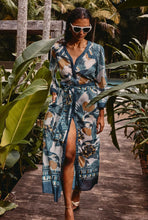 Load image into Gallery viewer, Once Was - Kimona Cotton Silk Kimono Coat Dress - Tukano Print