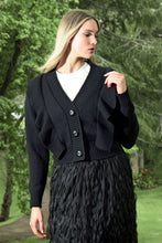 Load image into Gallery viewer, Curate by Trelise Cooper - RUFF ON YOU Cardigan (Black)