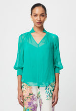 Load image into Gallery viewer, Once Was - Lane Viscose Chiffon Blouse in Bay Green