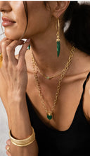 Load image into Gallery viewer, Kyoti- Cosmic Chain Necklace (Gold/Green Onyx)