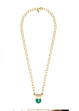 Load image into Gallery viewer, Kyoti- Cosmic Chain Necklace (Gold/Green Onyx)