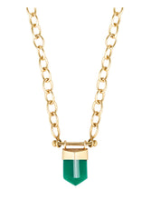 Load image into Gallery viewer, Kyoti- Cosmic Chain Necklace (Gold/Green Onyx)