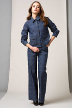 Load image into Gallery viewer, Loobies Story - Harper Denim Houndstooth Jacket