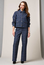 Load image into Gallery viewer, Loobies Story - Harper Denim Houndstooth Jacket