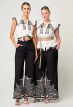 Load image into Gallery viewer, Once Was - ASEEL COTTON FLUTTER SLEEVE EMBROIDERED TOP (IVORY)