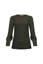 Load image into Gallery viewer, Loobies Story - Aston Ruffle Top (Soft Olive)