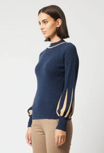 Load image into Gallery viewer, Once Was - MERIDIAN MERINO WOOL KNIT TOP IN MIDNIGHT