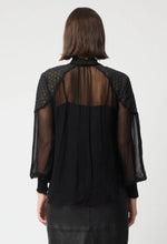 Load image into Gallery viewer, Once Was - PHOENIX VISCOSE CHIFFON BLOUSE IN BLACK