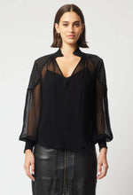Load image into Gallery viewer, Once Was - PHOENIX VISCOSE CHIFFON BLOUSE IN BLACK