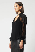 Load image into Gallery viewer, Once Was - PHOENIX VISCOSE CHIFFON BLOUSE IN BLACK