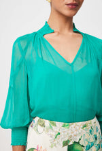 Load image into Gallery viewer, Once Was - Lane Viscose Chiffon Blouse in Bay Green