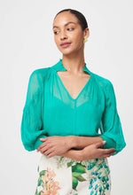 Load image into Gallery viewer, Once Was - Lane Viscose Chiffon Blouse in Bay Green