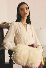 Load image into Gallery viewer, Once Was - Eden Silk Pleated Shirt (Cloud)