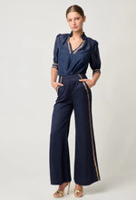 Load image into Gallery viewer, Once Was - Mustique Tencel Embroidered Pant (Ink)