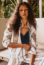 Load image into Gallery viewer, Once Was - Delray Reversible Linen Viscose Jacket in Ink Flè/Cayman Stripe