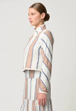Load image into Gallery viewer, Once Was - Delray Reversible Linen Viscose Jacket in Ink Flè/Cayman Stripe
