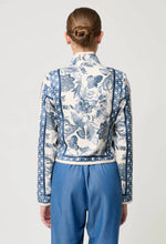 Load image into Gallery viewer, Once Was - Delray Reversible Linen Viscose Jacket in Ink Flè/Cayman Stripe