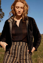 Load image into Gallery viewer, Once Was - Rylie Reversible Print & Faux Fur Jacket in Black Bromegrass
