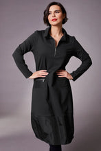 Load image into Gallery viewer, Peruzzi - Zip Pocket Dress (Black)