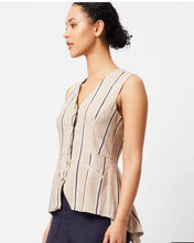 Load image into Gallery viewer, Once Was - Grace Linen Vest in Stripe