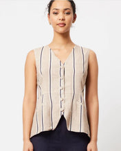 Load image into Gallery viewer, Once Was - Grace Linen Vest in Stripe