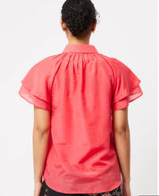 Load image into Gallery viewer, Once Was Jolie Silk / Cotton Shirt in Coral