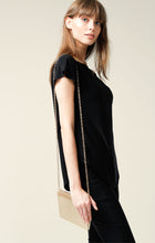 Load image into Gallery viewer, Sacha Drake - Analia Reversible Loose Fit V-Neck Cap Sleeve Jersey Top in Black