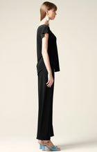 Load image into Gallery viewer, Sacha Drake - Analia Reversible Loose Fit V-Neck Cap Sleeve Jersey Top in Black