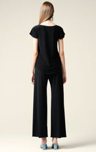 Load image into Gallery viewer, Sacha Drake - Analia Reversible Loose Fit V-Neck Cap Sleeve Jersey Top in Black
