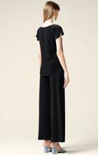 Load image into Gallery viewer, Sacha Drake - Analia Reversible Loose Fit V-Neck Cap Sleeve Jersey Top in Black
