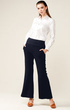 Load image into Gallery viewer, Sacha Drake - Classic Fit and Flare Wide Leg Trouser in Navy