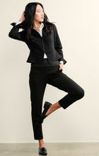 Load image into Gallery viewer, Sacha Drake - Front Zip Long Sleeve V-Neck Peplum Jacket in Black