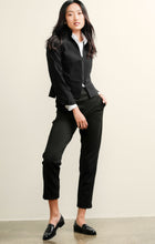 Load image into Gallery viewer, Sacha Drake - Front Zip Long Sleeve V-Neck Peplum Jacket in Black