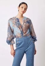 Load image into Gallery viewer, Once Was - Getty Faux Suede Pant (Chambray)