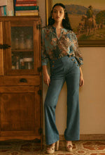 Load image into Gallery viewer, Once Was - Getty Faux Suede Pant (Chambray)
