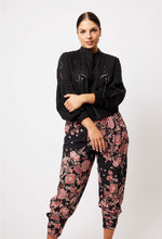 Load image into Gallery viewer, Once Was - MARGOT EMBROIDERED LINEN BOMBER IN BLACK