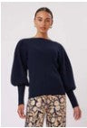 Load image into Gallery viewer, Once Was - Haven Wool / Viscose Blend Sweater in Midnight