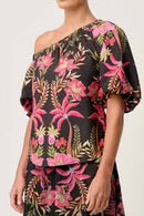 Load image into Gallery viewer, Once Was - Juno One Shoulder Top (Anthos Lotos)
