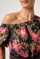 Load image into Gallery viewer, Once Was - Juno One Shoulder Top (Anthos Lotos)
