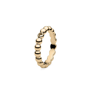 QUDO INTERCHANGEABLE BASE RING VEROLI - GOLD PLATED STAINLESS STEEL