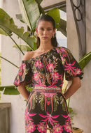 Once Was - Juno One Shoulder Top (Anthos Lotos)