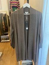 Load image into Gallery viewer, Bridge and Lord - Long Line Cable and Rim Trim Cardi Mocha
