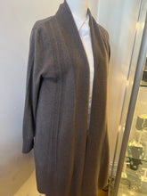 Load image into Gallery viewer, Bridge and Lord - Long Line Cable and Rim Trim Cardi Mocha
