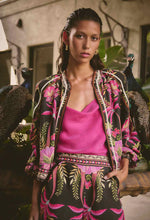 Load image into Gallery viewer, Once Was - Arabella reversible VISCOSE JACKET IN ANTHOS LÓTOS/BLACK
