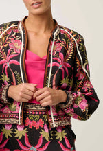 Load image into Gallery viewer, Once Was - Arabella reversible VISCOSE JACKET IN ANTHOS LÓTOS/BLACK
