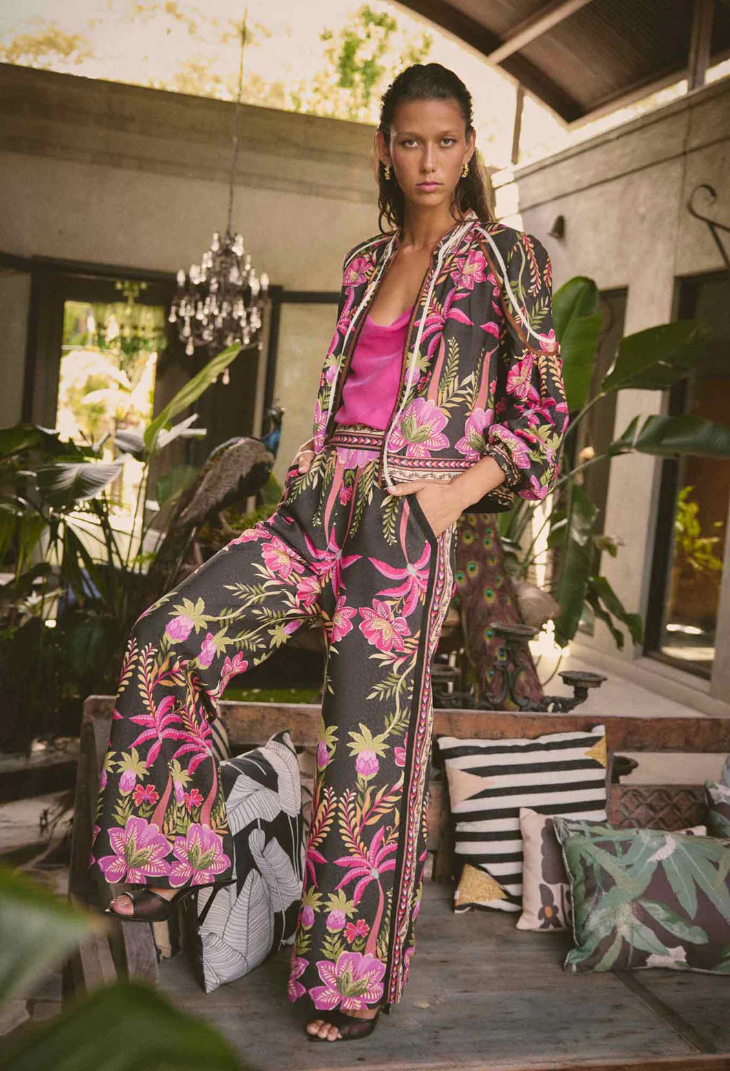 Once Was - WILLOW VISCOSE DOBBY PANTS IN ANTHOS LÓTOS