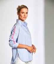 Load image into Gallery viewer, Peruzzi -Striped shirt with pink contrast strip

