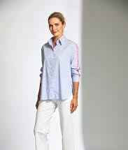 Load image into Gallery viewer, Peruzzi -Striped shirt with pink contrast strip
