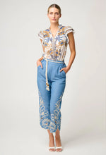 Load image into Gallery viewer, Once Was - Luma Silk Cotton Flutter
Sleeve Trim Top
